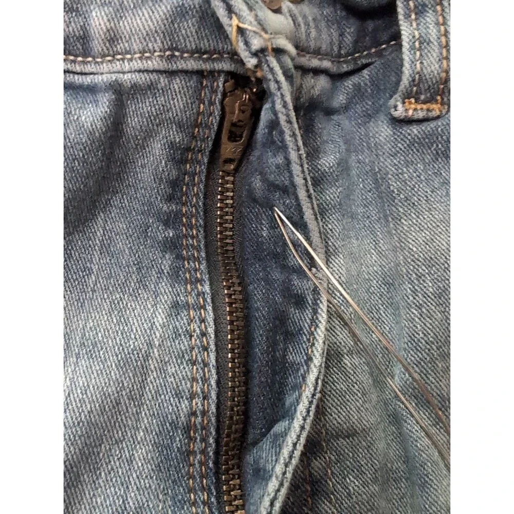 WRANGLER MEN'S BLUE JEANS Premium Quality Straight Fit Stretch Sz  30X30 GUC
